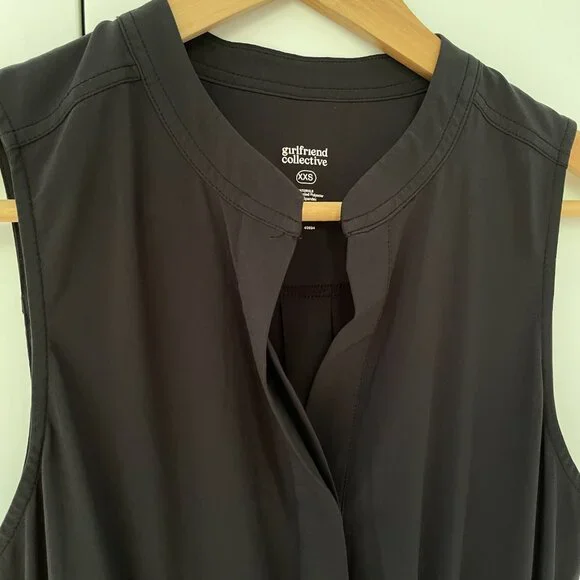 Girlfriend Collective Stretch Woven Sleeveless Romper XXS - Picture 4 of 5